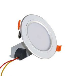 Đèn led âm trần 7w đổi màu viền bạc Rạng đông