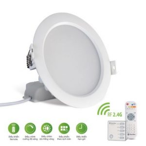 Đèn LED âm trần Downlight 90/7W (Điều khiển bằng Remote) Rạng Đông